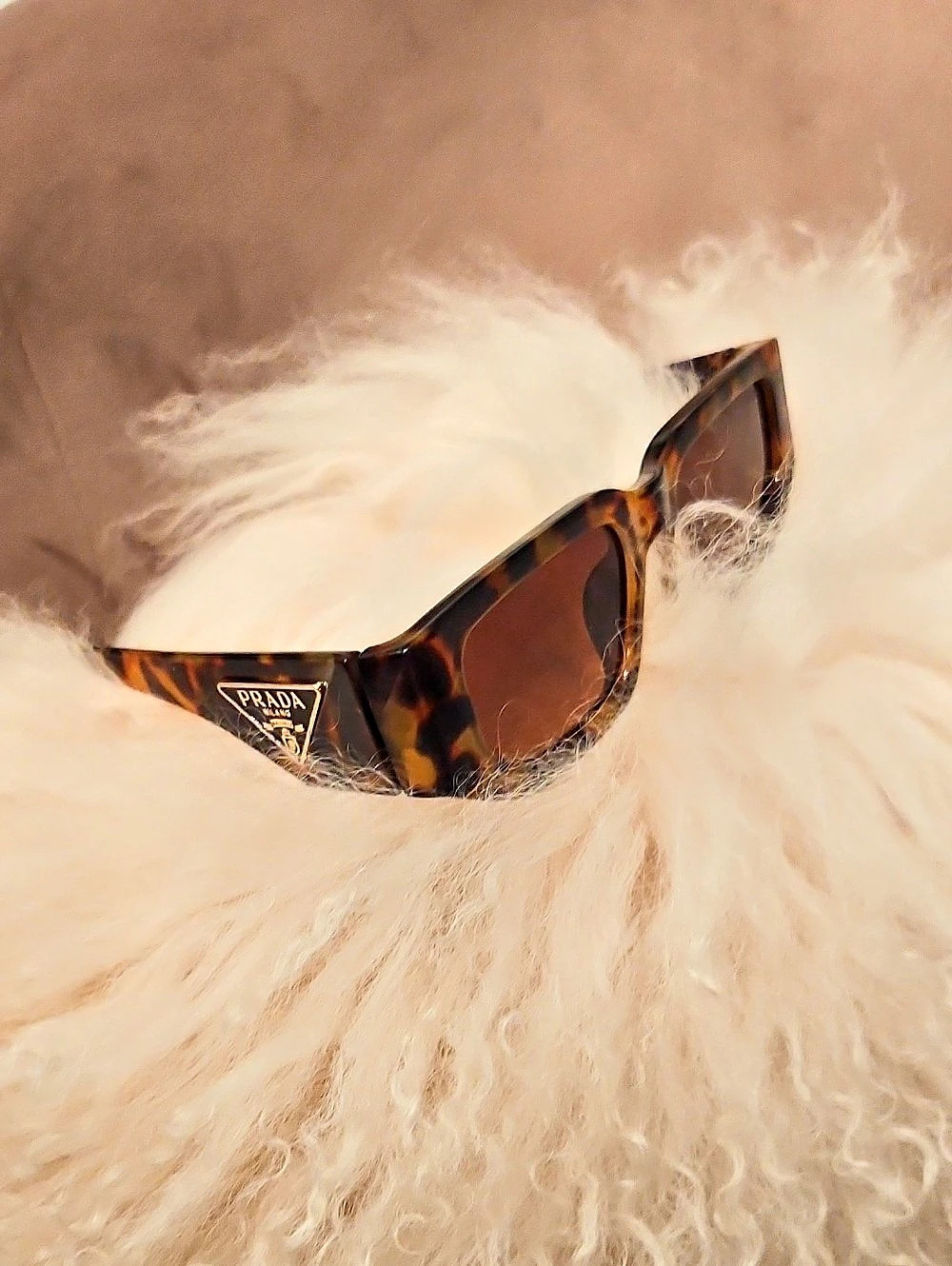 Fashion Inspired Rectangle Sunglasses Brown